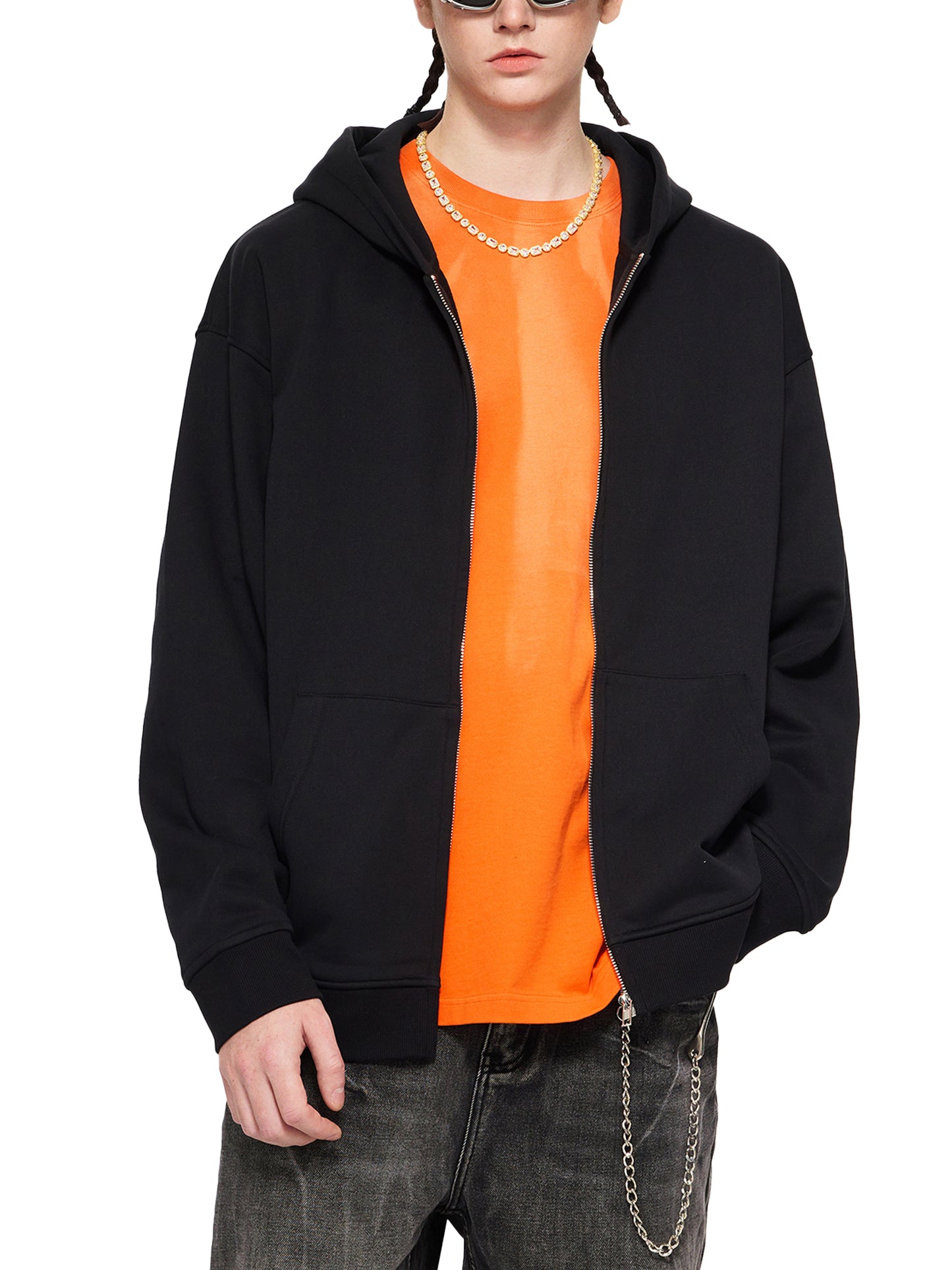 Basic Urban Zip Hoodie