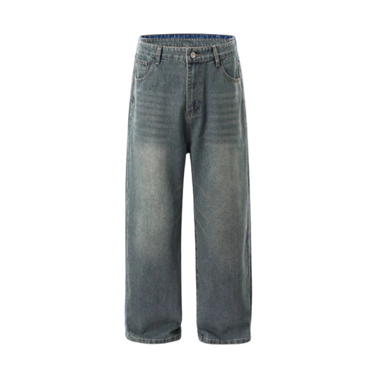 Basic Washed Wide Leg Jeans